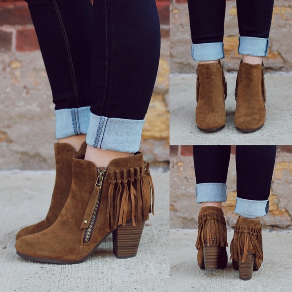 𝙇𝙖𝙨𝙩 𝙎𝙞𝙯 5.5 🍂🖤Fringe Cowgirl Chunky Heeled Boot - Picture 2 of 8